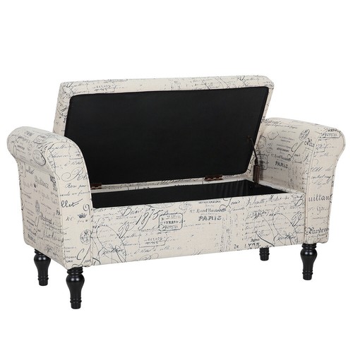 Fabric upholstered bench - bench, bed