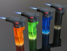 Clear Colour Heavy Duty Blue Flame Jet Lighter Gas Refillable Crème Brulee Torch