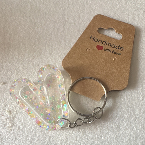 Handmade clear glitter resin - handmade,