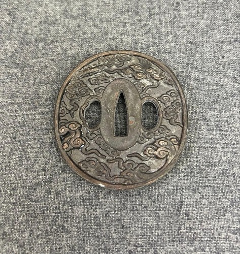 Copper tsuba sword fittings - copper,