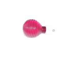 28mm Rose Pink Ribbed Acrylic Ball Curtain Pole Finials Rod Ends Brand New