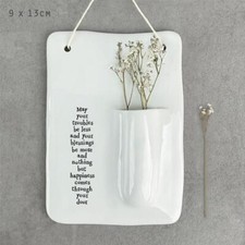 Porcelain wall vase - wall,