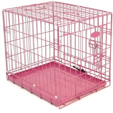 Pink Blue Dog Cage Puppy Metal Training Pet Crate Carrier XS S M L XL