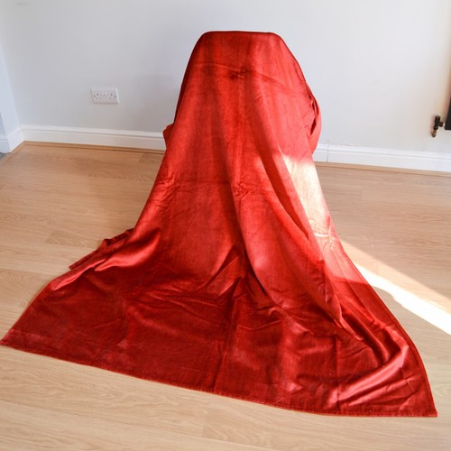 Red velvet curtains - red, curtains,