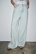 ZARA Wide leg  palazzo denim