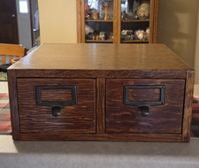 Antique 2 Drawer Globe Library