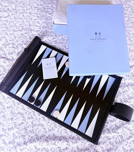 Backgammon set leather - backgammon,
