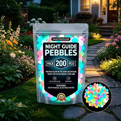Glow dark rocks multicolor - in,