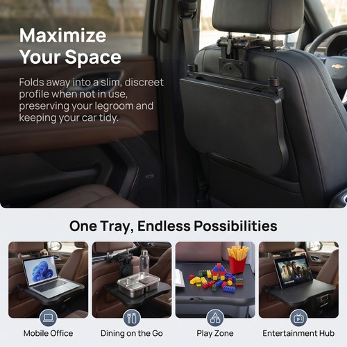 Folding tidy table - folding, car