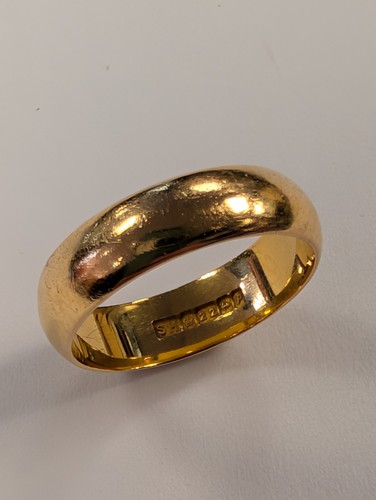 22ct gold wedding - 22ct, ring