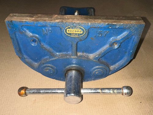 Vintage record bench vice - record,