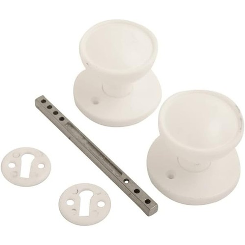 50mm plastic rim mortice - 50mm, knob