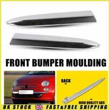 Pair Chrome Front Bumper Upper