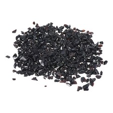 200g/0.44lb 5-7mm Natural Crystal Quartz Tumbled Chips Decoration Stone, Black