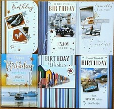  6 Male Birthday Cards, Pack