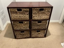 Hardwood Set Of 6 Drawers Unit