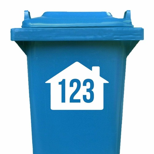 Wheelie bin number stickers - 4x,