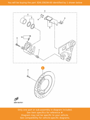 Yamaha disk rear brake - rear, 2