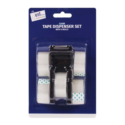 Black tape dispenser set - black,