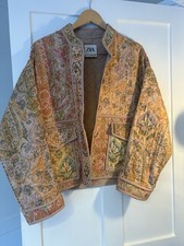 Rare Quilted Jacket Patterned Patchwork Floral Oversized XS
