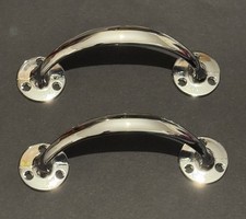 2x Vintage Style Chrome plate Bow Door Pull Handle for cupboards/drawer 150mm 