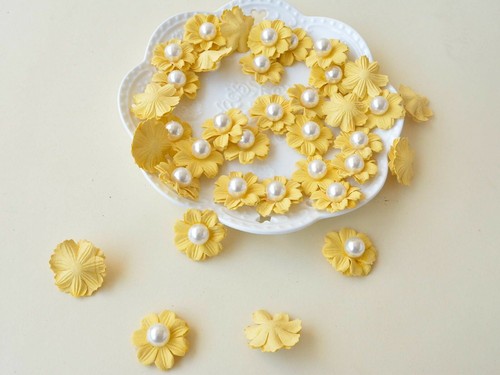 Beaded silk flower - 3d, costume