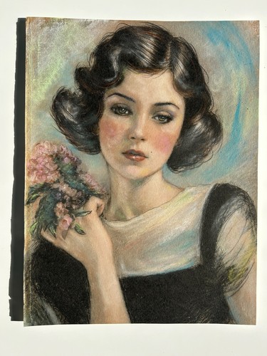 Vintage art deco portrait - art,
