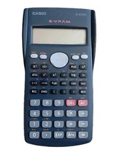 Casio FX-82MS Scientific Calculator Black No cover -Tested & Working- Read DESC
