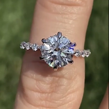 1.87 TCW Round Cut Moissanite