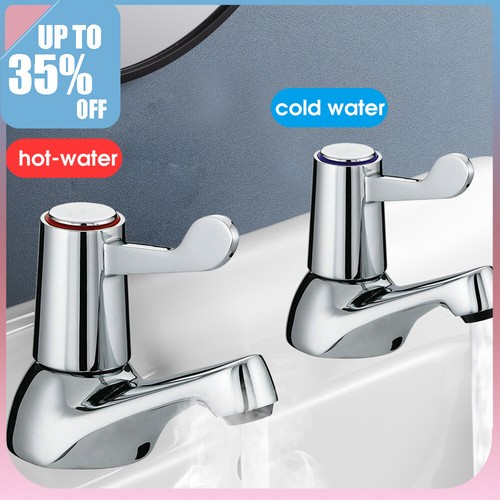 Twin taps set hot and - set,