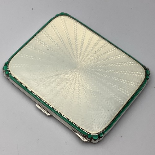Solid silver guilloche - solid, enamel