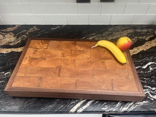 Solid oak butchers - solid, end