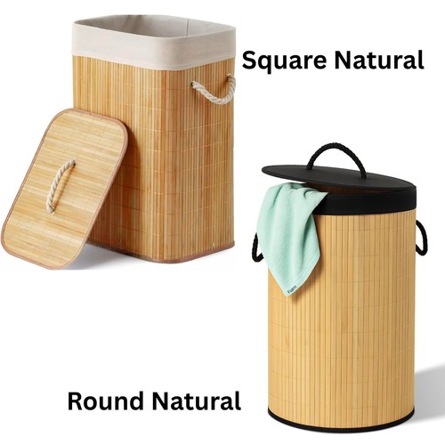 Bamboo laundry basket with - basket,
