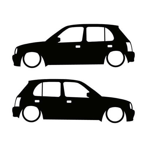 Set car decal stickers - set,