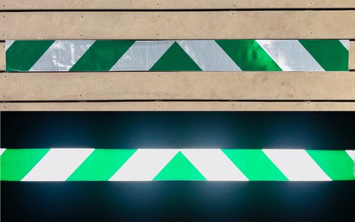 White green reflective - &,
