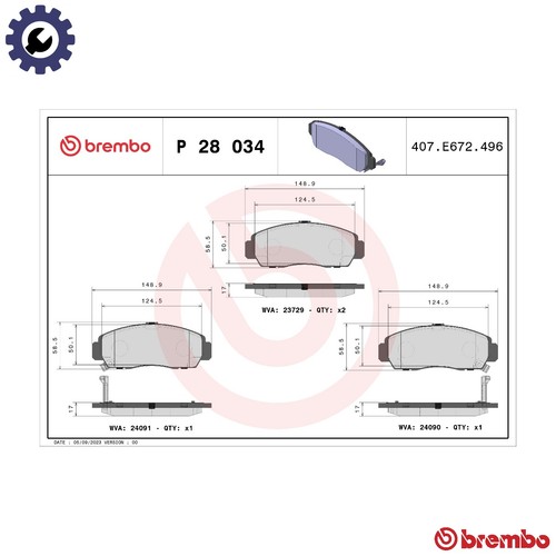 Brake pad set disc - pad,
