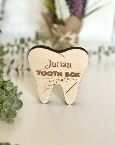 Tooth fairy box personalised - tooth,