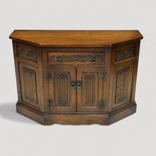 Old Charm Canted Cupboard/Sideboard Light Oak Finish #2198  FREE UK Delivery*