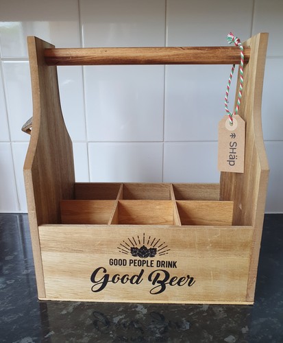 Wooden beer carry crate - carry,