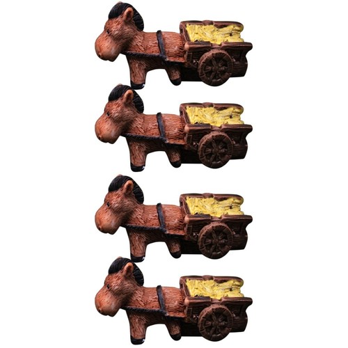 4pcs resin garden donkey decor - 4pcs,