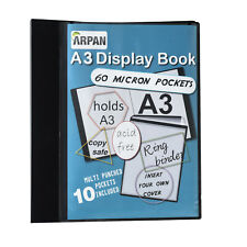 A3 Folder 4-D Ring Binder Deluxe Portrait File Black Presentation Portfolio