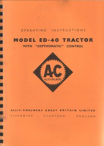 Allis chalmers tractor 40 - tractor, ed-40