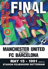 EUROPEAN CUP WINNERS CUP FINAL 1991 Manchester United v Barcelona - in Rotterdam