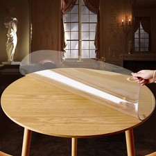 Round Transparent PVC 2mm Table Protector Clear Table Cloth Plastic Tablecloth