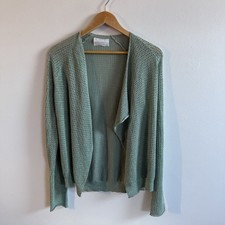 Zadig & Voltaire Open Daphnee Cardigan Womens Large Green Knit Viscose
