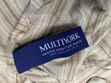 Multi York Ambleside Armchair Covers X2 Complete Sets in Ian Mankin Linen Stripe