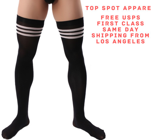 Men socks elastic thigh high - socks,