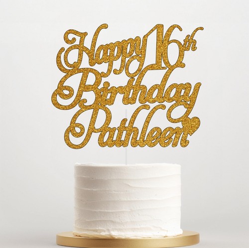 Personalised glitter cake - personalised,