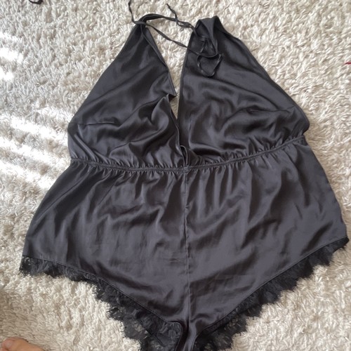 Ann summers black satin look - ann,