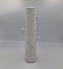 Ceramic white textured tree - white,